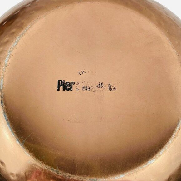 RARE Pier 1 Imports India Hammered Copper Nesting Bowl Set of 4 Stainless Steel - Picture 6 of 16